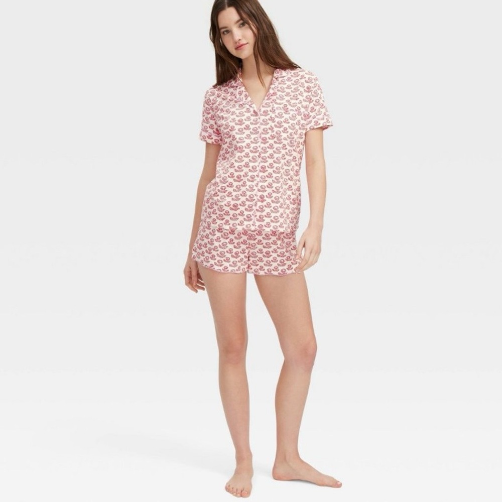 Roller Rabbit Pink Patterned Women's Pajama Set - Picture 3 of 4